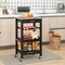 Kitchen Island Cart With Stainless Steel Tabletop And Basket